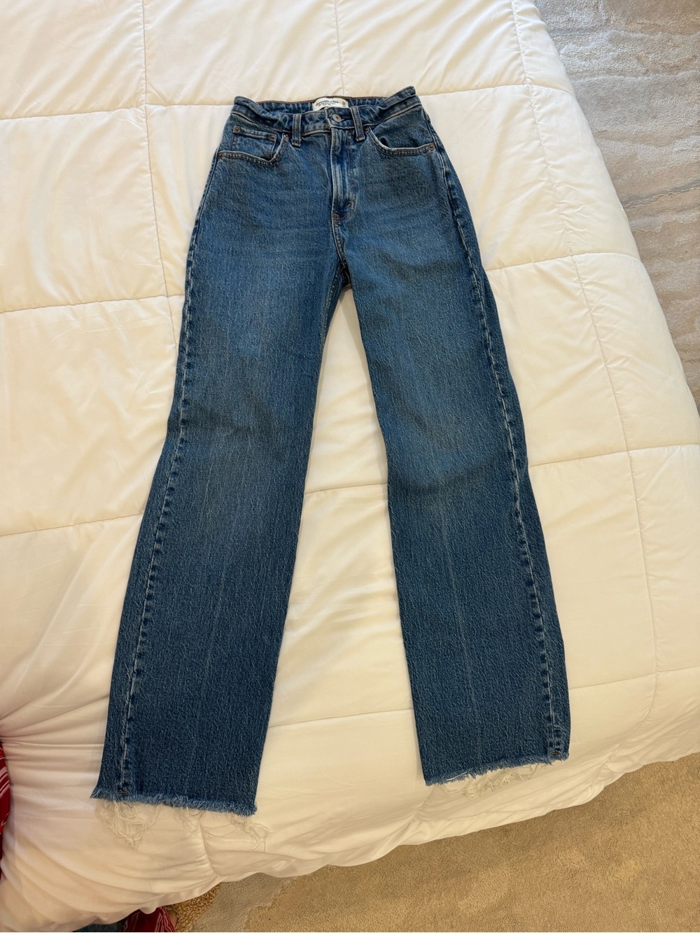 Abercrombie & Fitch Medium Blue Straight Leg Jeans
